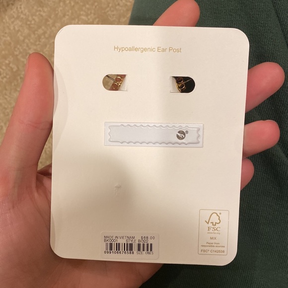 J Crew minimalist rattan earrings - Picture 2 of 3